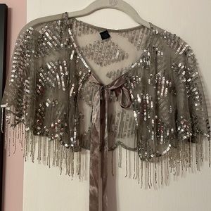 Sequined cape from Urban outfitters